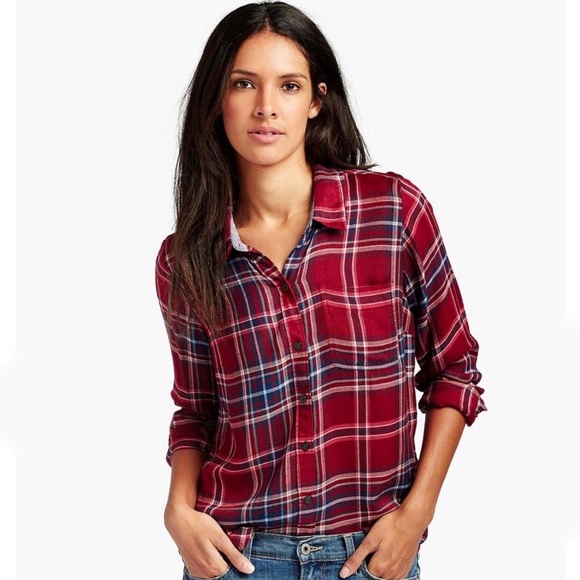 Lucky Brand Tops - Lucky Brand Red Bungalow Flannel
